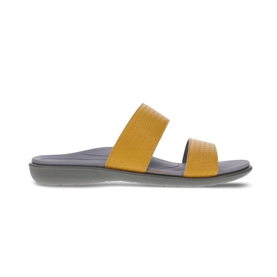 Womens Scholl Footwear | Penang Weave Slide Sandal Yellow