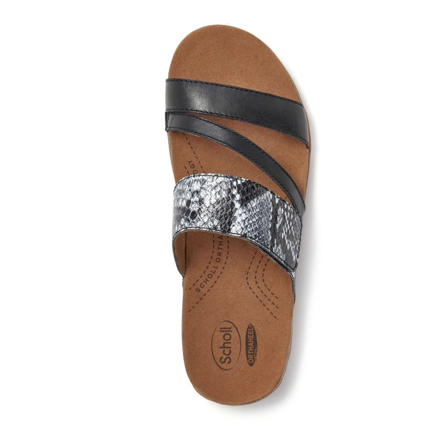 Womens Scholl Footwear | Avery Slide Sandal White Snake