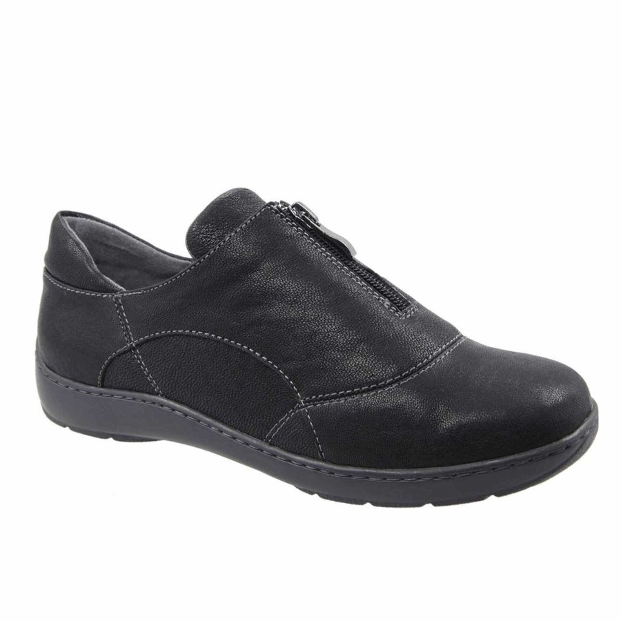 Womens Scholl Footwear | Wattle Zip Loafer Black